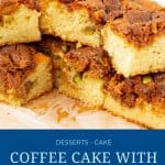 Pinterest image for halva cake.