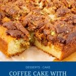 Pinterest image for halva cake.
