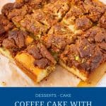 Pinterest image for cake with pistachio halva.