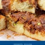 Pinterest image for cake with halva.