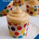 Pinterest image for brown sugar cupcakes