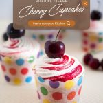 Pinterest image for Cherry Cupcakes Recipe.