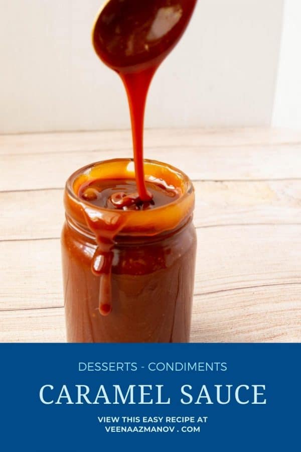 Pinterest image for caramel sauce.