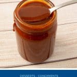 Pinterest image for homemade caramel.