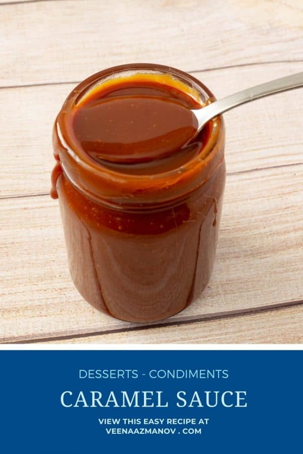 Pinterest image for homemade caramel.