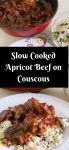 This Apricot Beef recipe is absolutely heavenly. Slow cooked until fork tender with tomatoes and spices. A little zing of apricot jam takes it to it's ultimate comfort. It takes only 10 minutes hands on work and the oven does the rest of the work. Perfect for busy days.