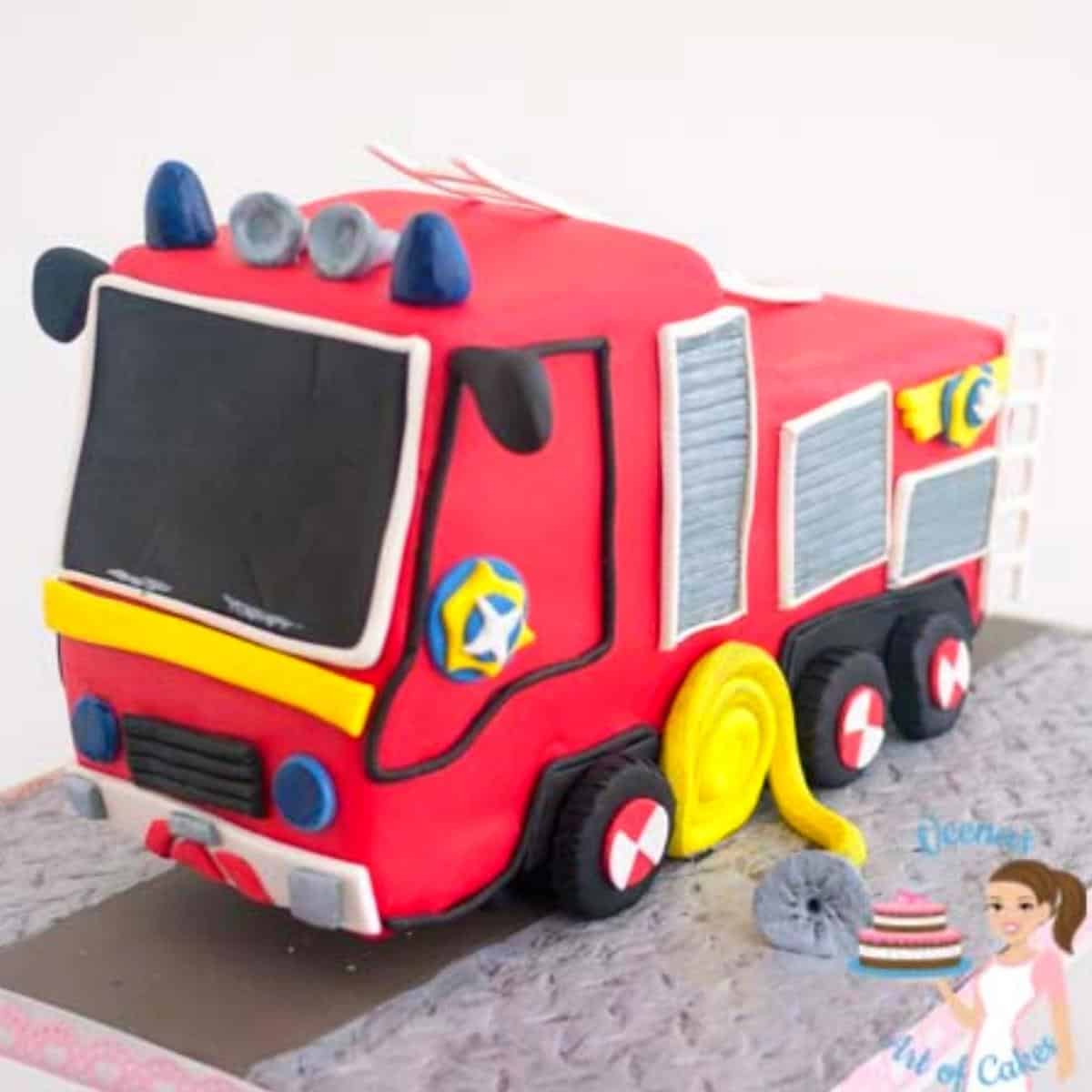 How to Make a Fire Truck Cake
