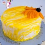 Mango cheesecake.