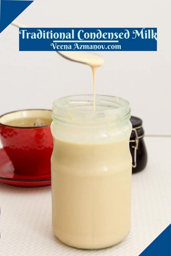 Pinterest image for condensed milk.