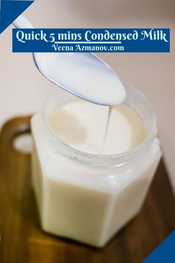 Pinterest image for condensed milk.