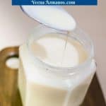 Pinterest image for quick condensed milk.
