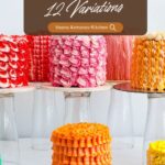 Pinterest image for One Vanilla Cake with 14 Different Variations.
