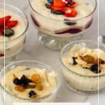 Pinterest image for semolina pudding.
