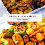 Pinterest image for paprika chicken.