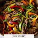 Pinterest image for stir fry beef.