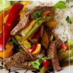 Pinterest image for stir fry beef.