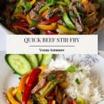 Pinterest image for stir fry beef.