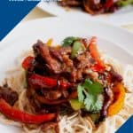 Pinterest image for stir fry with beef