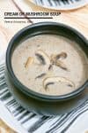 A bowl of mushroom soup.