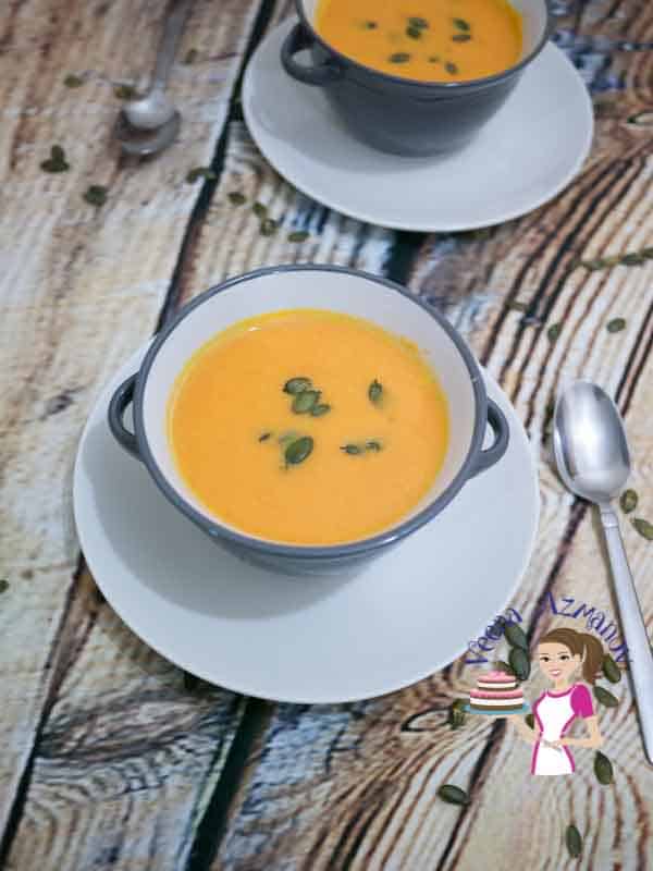 Maple and pumpkin make a perfect combination. Try adding maple to your pumpkin soup, butternut squash or even to your roasted pumpkin puree, it really enhances the flavors. This creamy soup makes a perfect meal on its own as it's so hearty and filling. An image optimized for social media share for these simple and easy maple pumpkin soup recipe with a step by step video tutorial. A perfect fall soup that hearty and healthy