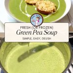 Pinterest image for Fresh or Frozen Green Peas.