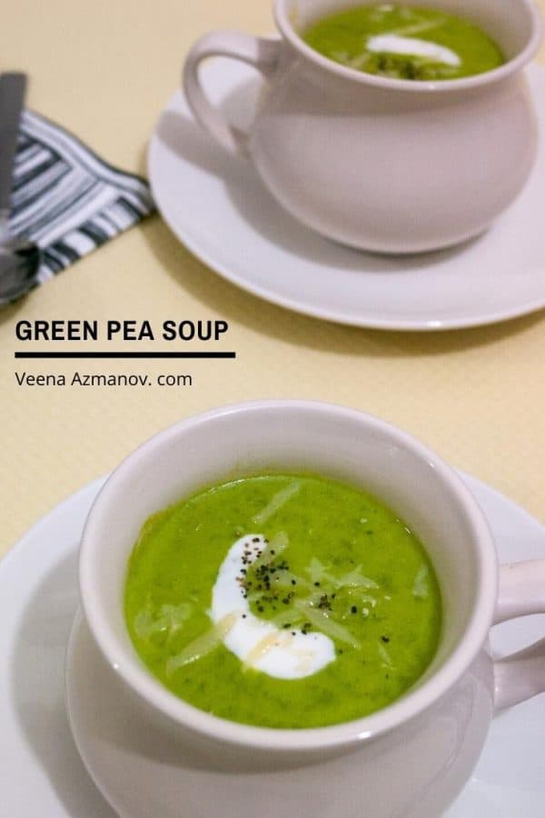 How to make homemade soup with green peas in 20 minutes