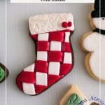 Pinterest image for Christmas Cookie Decorating Ideas.