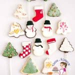 Christmas cookies on the table.