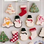Pinterest image for Christmas Cookie Decorating Ideas.