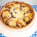 A grilled eggplant quiche.