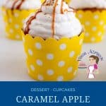 Pinterest image for caramel cupcakes.