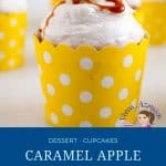Pinterest image for caramel cupcakes.