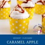 Pinterest image for caramel cupcakes.