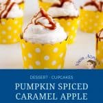Pinterest image for caramel cupcakes.