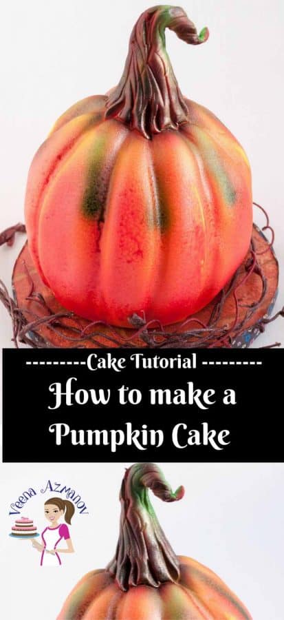 How to make a pumpkin cake -perfect gift for a fall inspired cake. Made with Chocolate Cake American buttercream and covered in fondant then airbrushed to perfection.