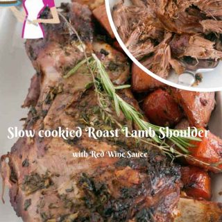 This succulent slow cooked roast lamb shoulder is cooked low and slow keeping it soft and juicy. Infused with a mixture of fresh herbs such as rosemary, theme and cilantro and some robust red wine as a result you get a delicious gravy.