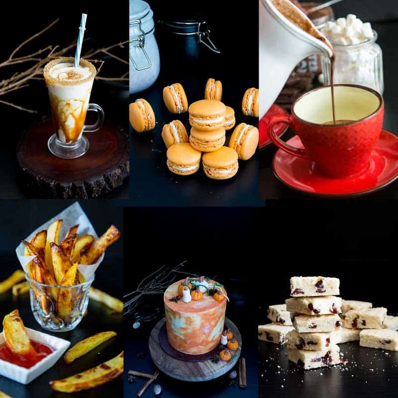 A collage of food photos.