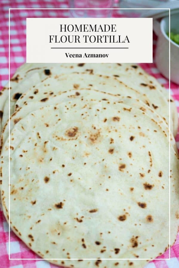 Pinterest image for tortillas homemade and healthy.