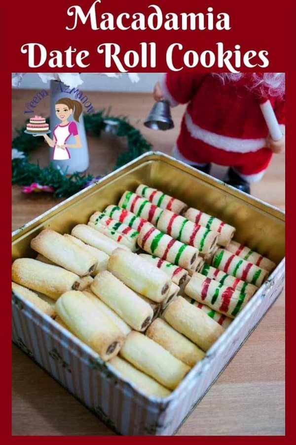 These are the best Christmas Cookies Macadamia Date Roll Cookies.