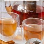 Pinterest image for ginger tea spiced for winter.