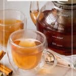 Pinterest image for ginger tea spiced for winter.