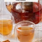 Pinterest image for ginger tea spiced for winter.