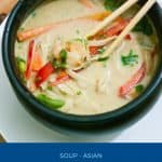 Pinterest image for thai soup.