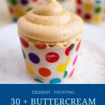 Pinterest image for frosting recipes.
