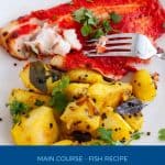 Pinterest image for tandoori fish.