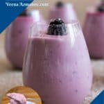 Pinterest image for mousse with blackberries