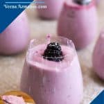 Pinterest image for mousse with blackberries