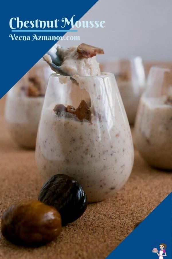 Pinterest image for mousse with chestnuts