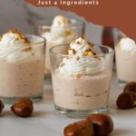Pinterest image for Individual Dessert for Chestnut Mousse.