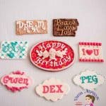 Fondant plaques.